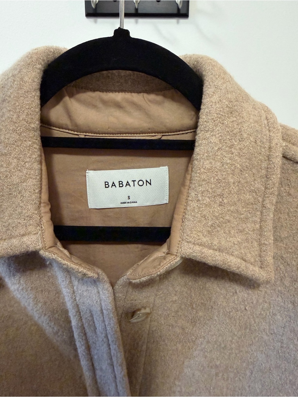 Babaton Tan Wool-Blend Button Jacket - Picture 2 of 5